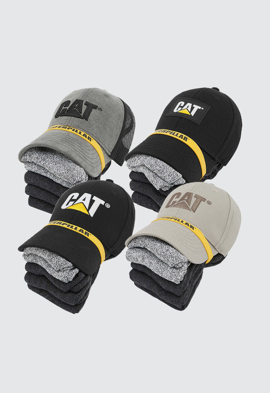 CAT Workwear Logo Cap/5 Sock Bundle (1490046)