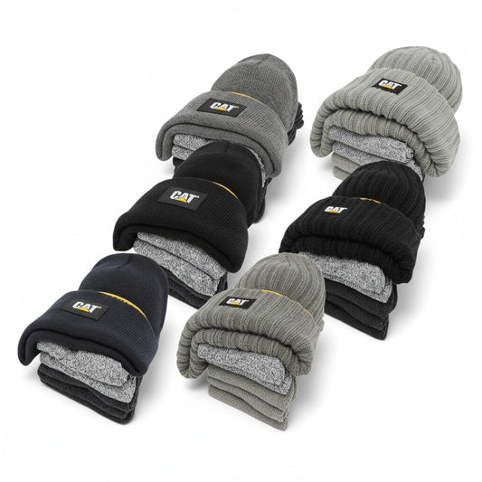 CAT Workwear Logo Knit Cap/ 5-Sock Bundle (1490049)