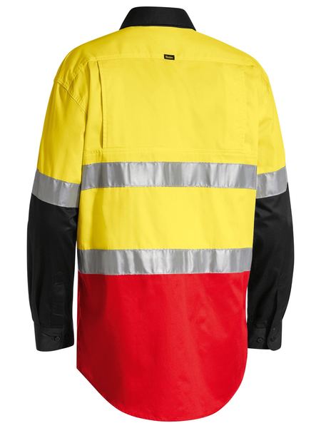 Bisley Taped Hi Vis Cool Lightweight Shirt -Long Sleeve Shirt-(BS6697T)
