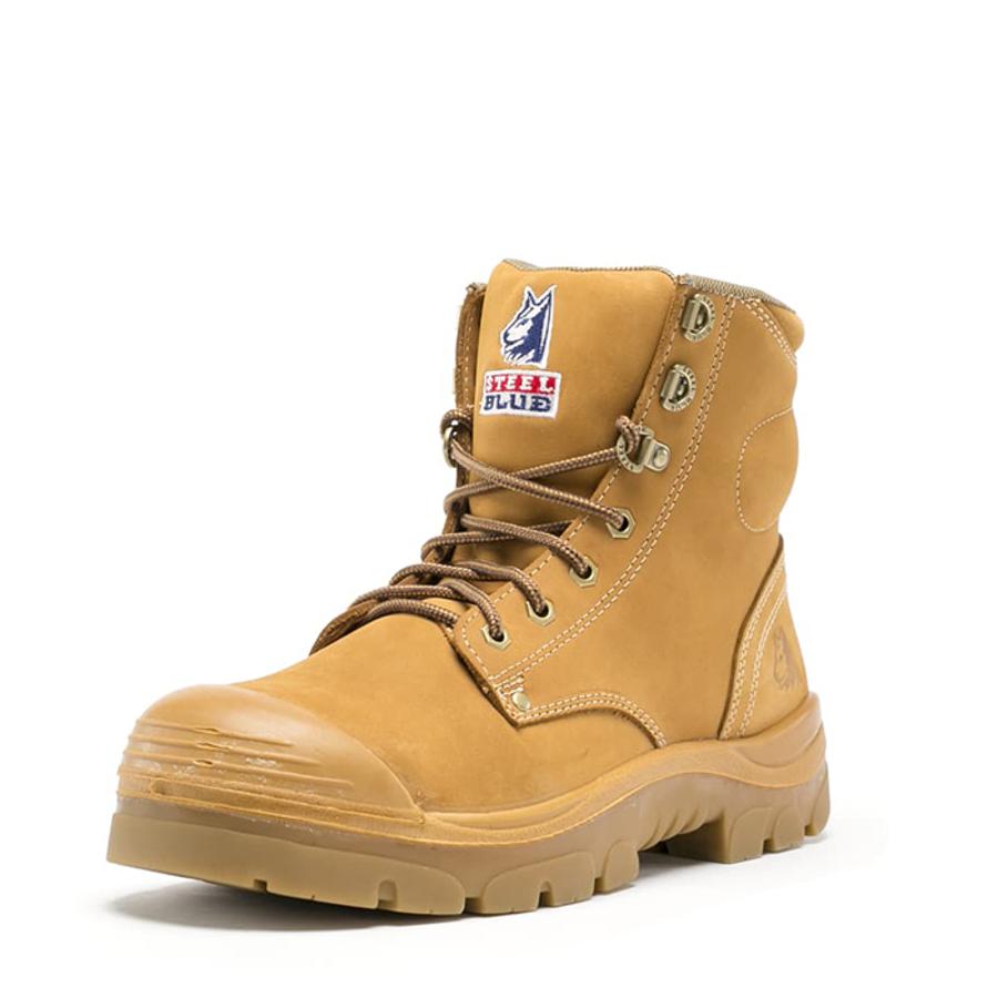 Steel Blue Argyle Lace-Up Safety Boot with Bump Cap (332102)