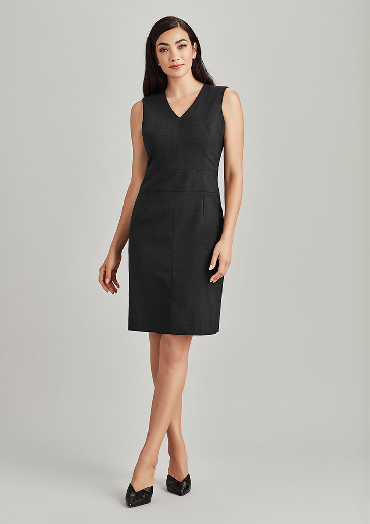 Biz Corporate Ladies Comfort Wool V Neck Dress (34021)