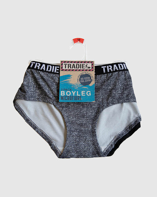 Tradie Lady 2pk Microfibre Boyleg (WJ4315SL2)