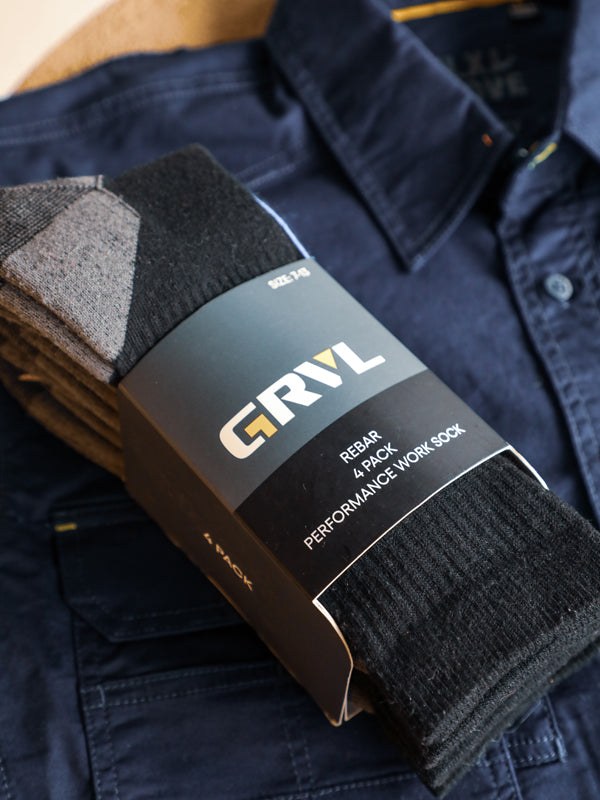 GRVL Rebar Sorbtek Performance 4 Pack Sock (GRVLS5)