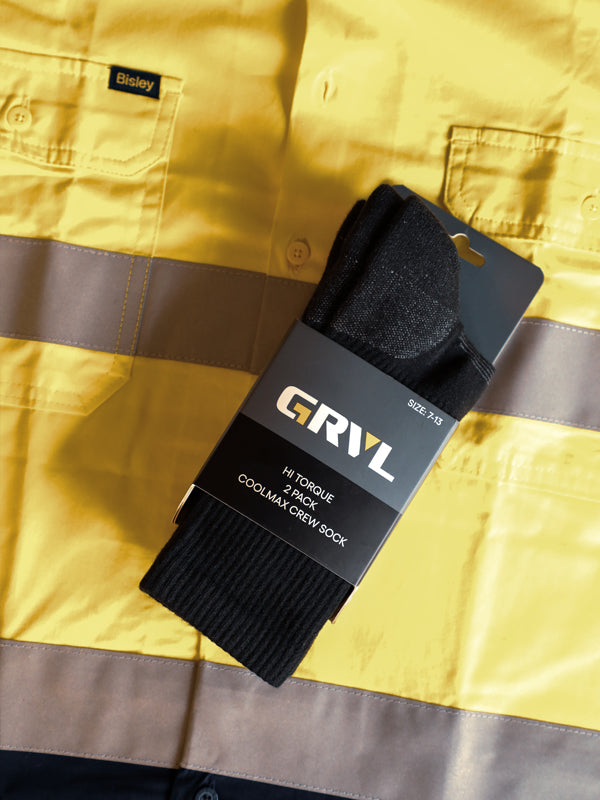 GRVL Hi Torque Coolmax 2 Pack Sock (GRVLS4)