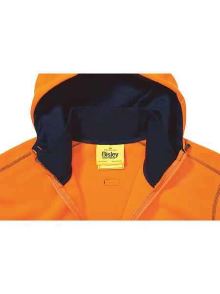 Bisley Hi Vis Zip Front Fleece Hoodie-(BK6819)