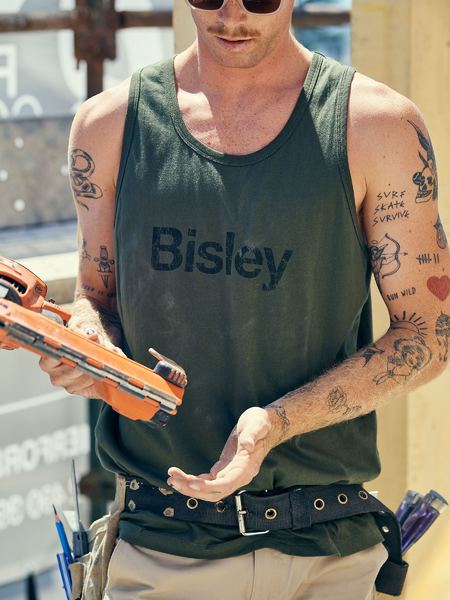 Bisley Cotton Logo Singlet - (BKS063)