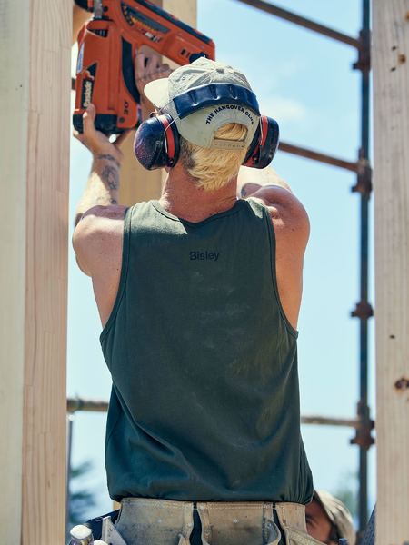 Bisley Cotton Logo Singlet - (BKS063)