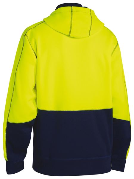 Bisley Hi Vis Zip Front Fleece Hoodie-(BK6819)