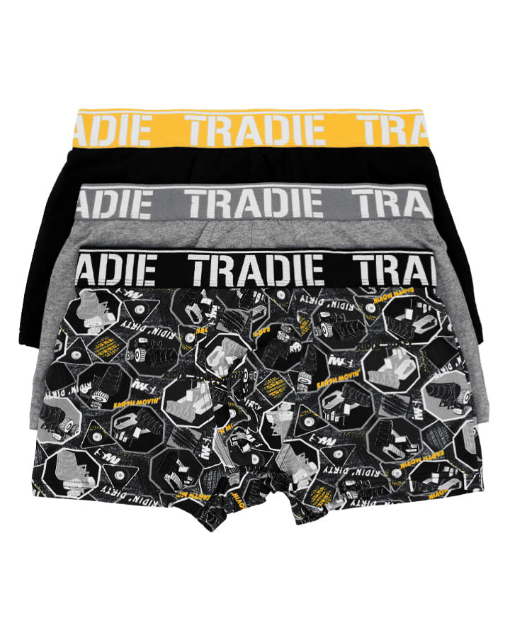 Tradie 3pk Fitted Trunks (MJ1194WK3)