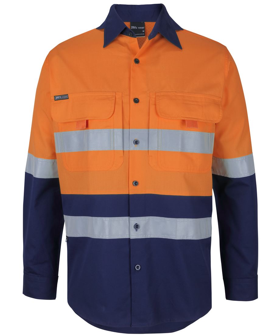Jb's Hi Vis (D+N) Ripstop L/S Fishing Shirt (6DNRL)