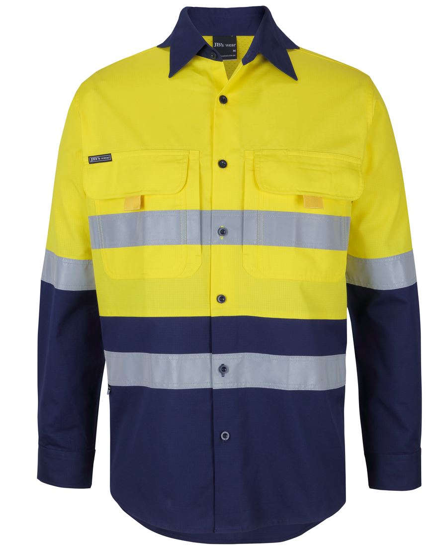 Jb's Hi Vis (D+N) Ripstop L/S Fishing Shirt (6DNRL)