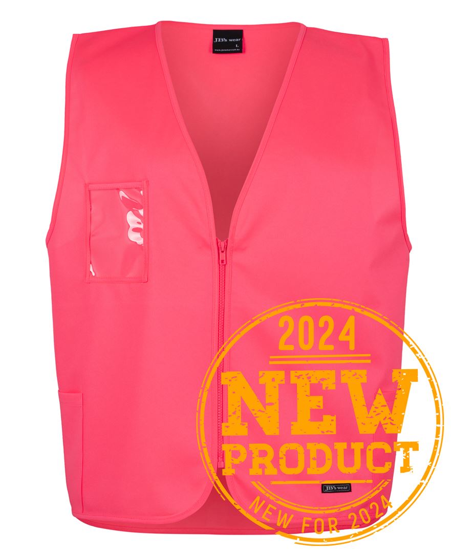 JB'S HI VIS Zip Safety Vest (6HVSZ)