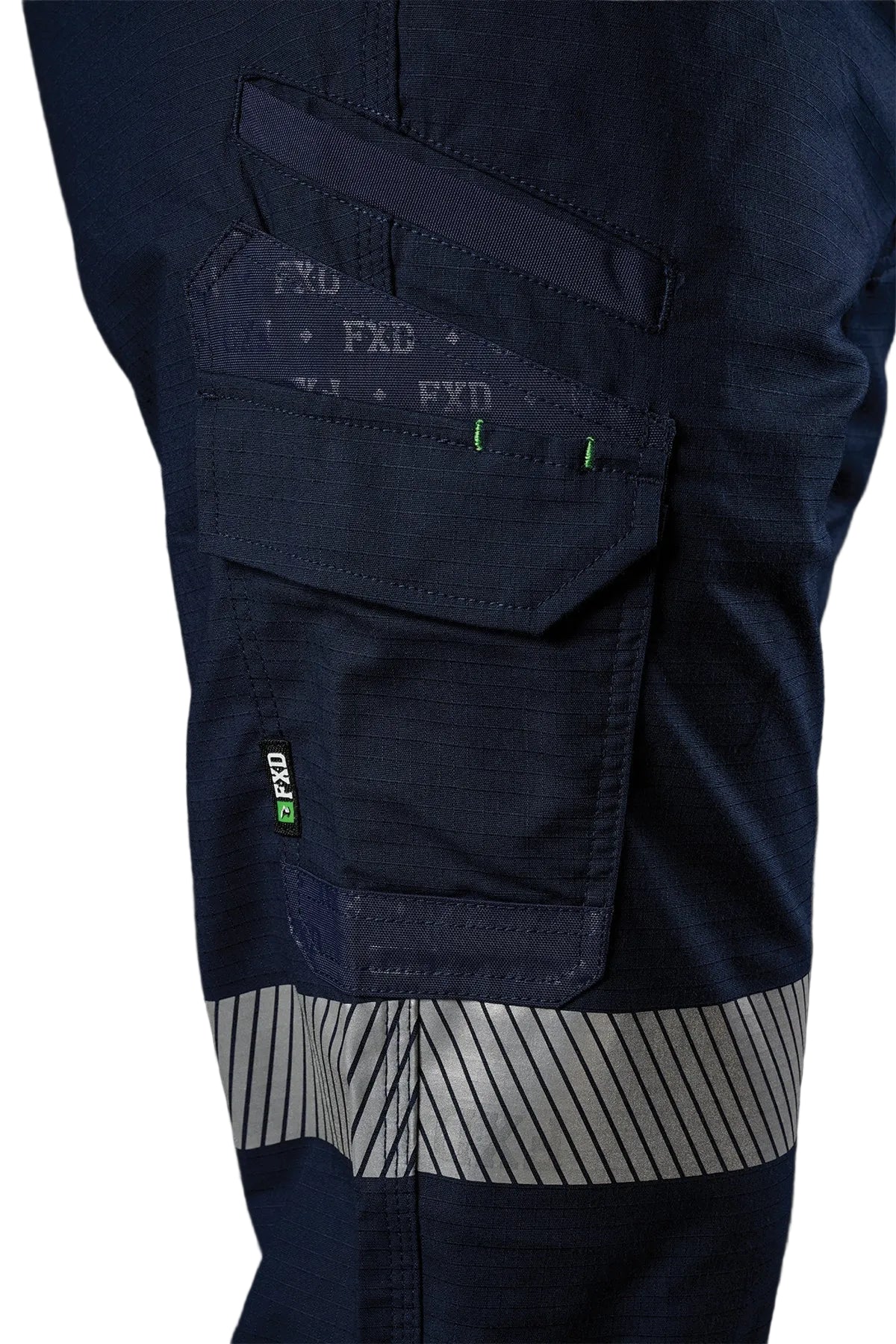 FXD Workwear Reflective Cuffed Elastic Waist Stretch Ripstop Work Pant (WP12CT)