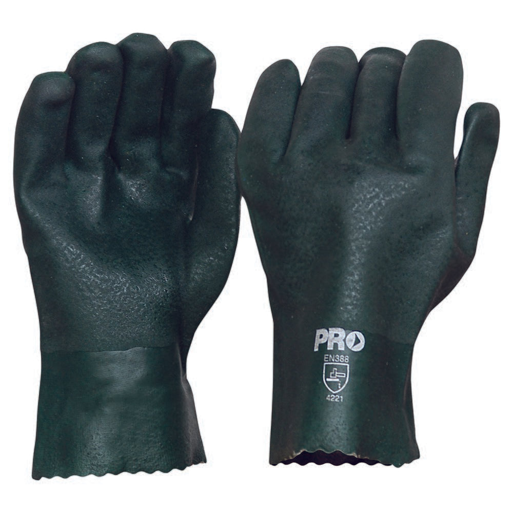 Pro Choice Green Pvc Double Dipped - Length 27Cm Pair of 12 (PVC27DD)