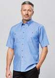 Biz Collection Mens Chambray S/S Shirt(SH113)