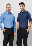 Biz Collection Mens Micro Check L/S Shirt (SH816)