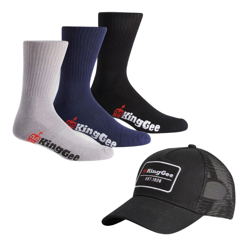 King Gee Cap And Sock Bundle (K09009)