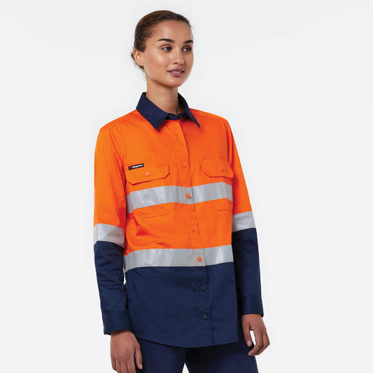 King Gee Originals Women's Vented Drill Shirt Taped (K44221)