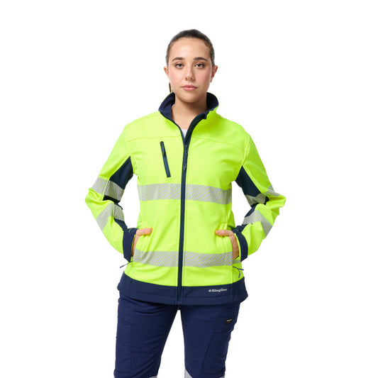 King Gee Women's Originals Softshell Segmented Tape Jacket (K45000)