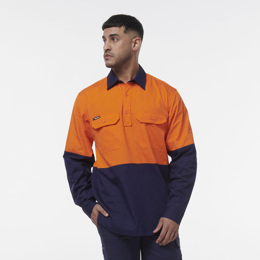 King Gee Workcool Vented Closed Front Spliced Shirt (K54011)
