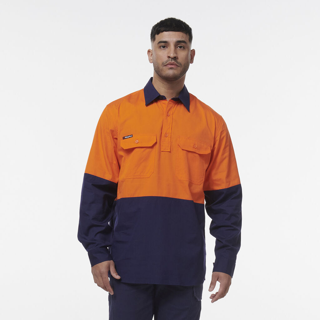 King Gee Workcool Vented Closed Front Spliced Shirt (K54011)