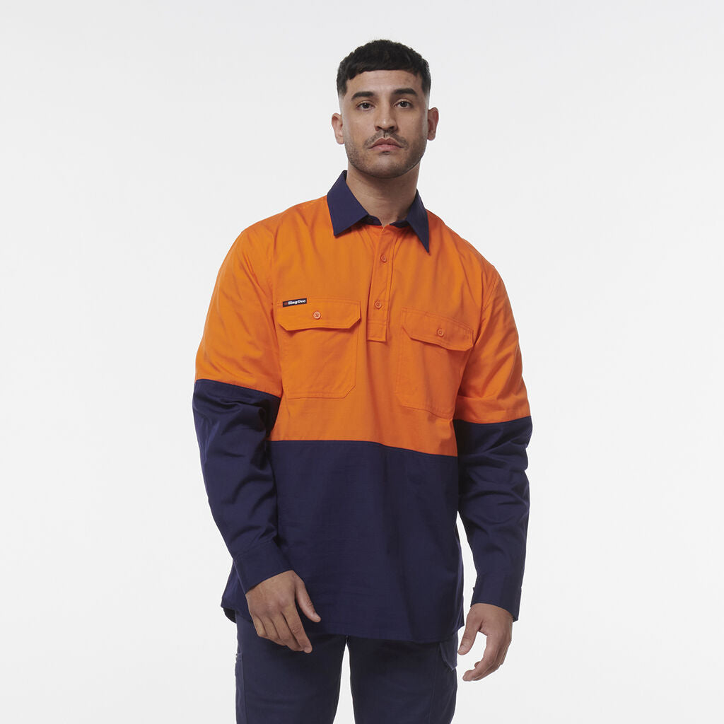 King Gee Workcool Vented Closed Front Spliced Shirt (K54011)