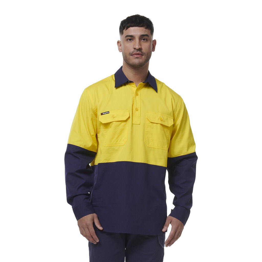 King Gee Workcool Vented Closed Front Spliced Shirt (K54011)