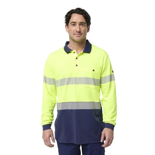 King Gee Originals Spliced Taped Cotton Back Polo (K54927)