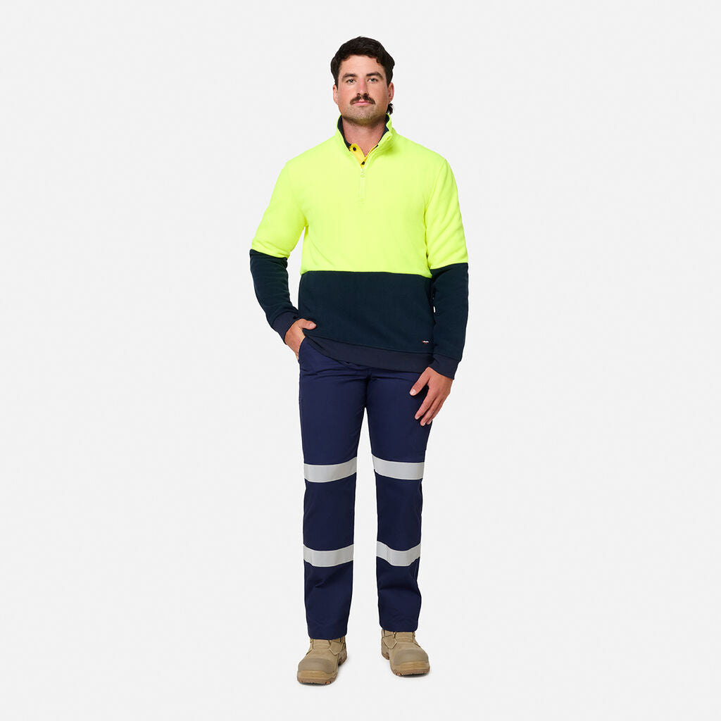King Gee Originals Hi-Vis 1/4 Zip Polar Fleece Pullover (K55021)