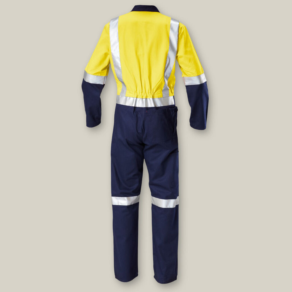Hard Yakka Hi-Vis 2Tone Taped Cotton Drill Coverall (Y00262)