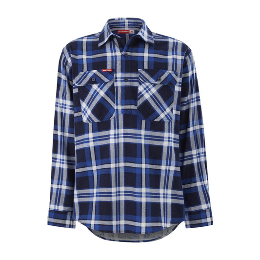 Hard Yakka Core Long Sleeve Closed Front Check Flannel Shirt (Y04006)