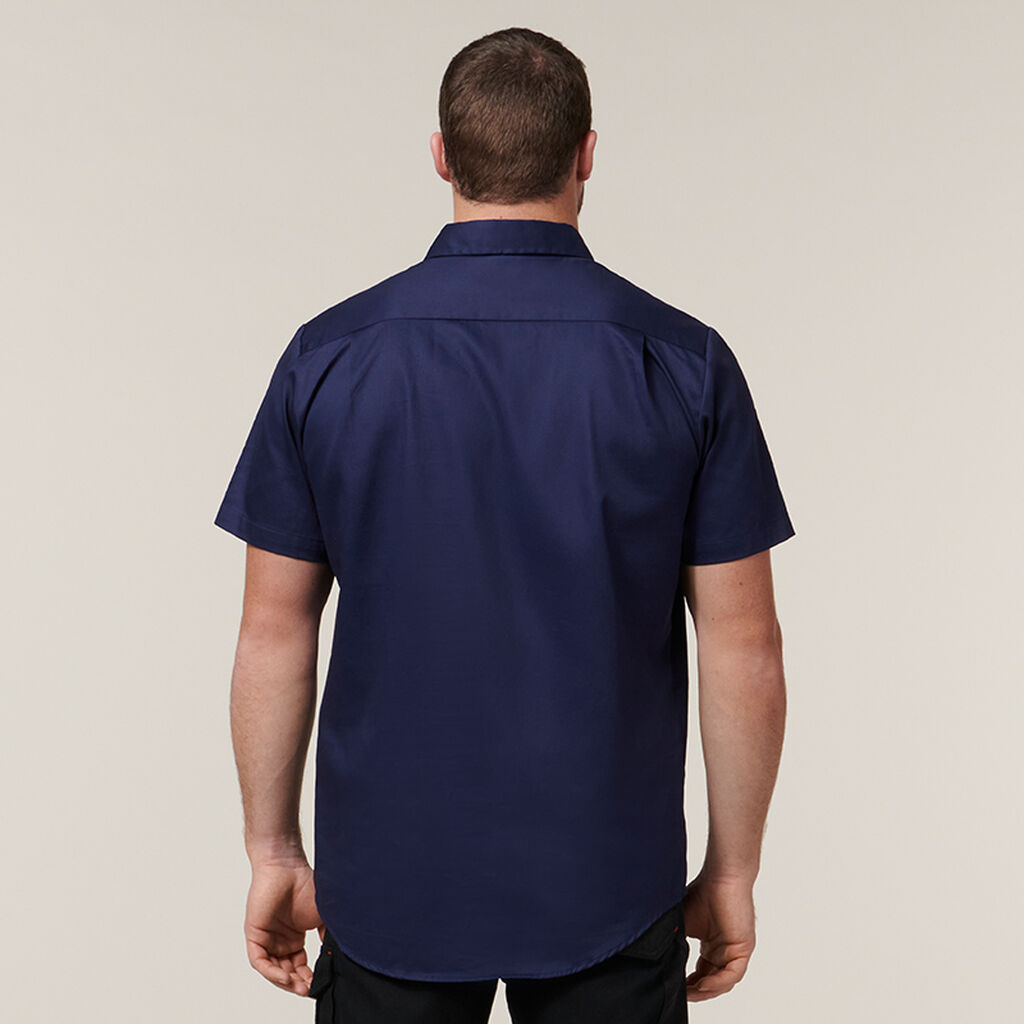 Hard Yakka Short Sleeve Closed Front Cotton Drill Work Shirt (Y07540)