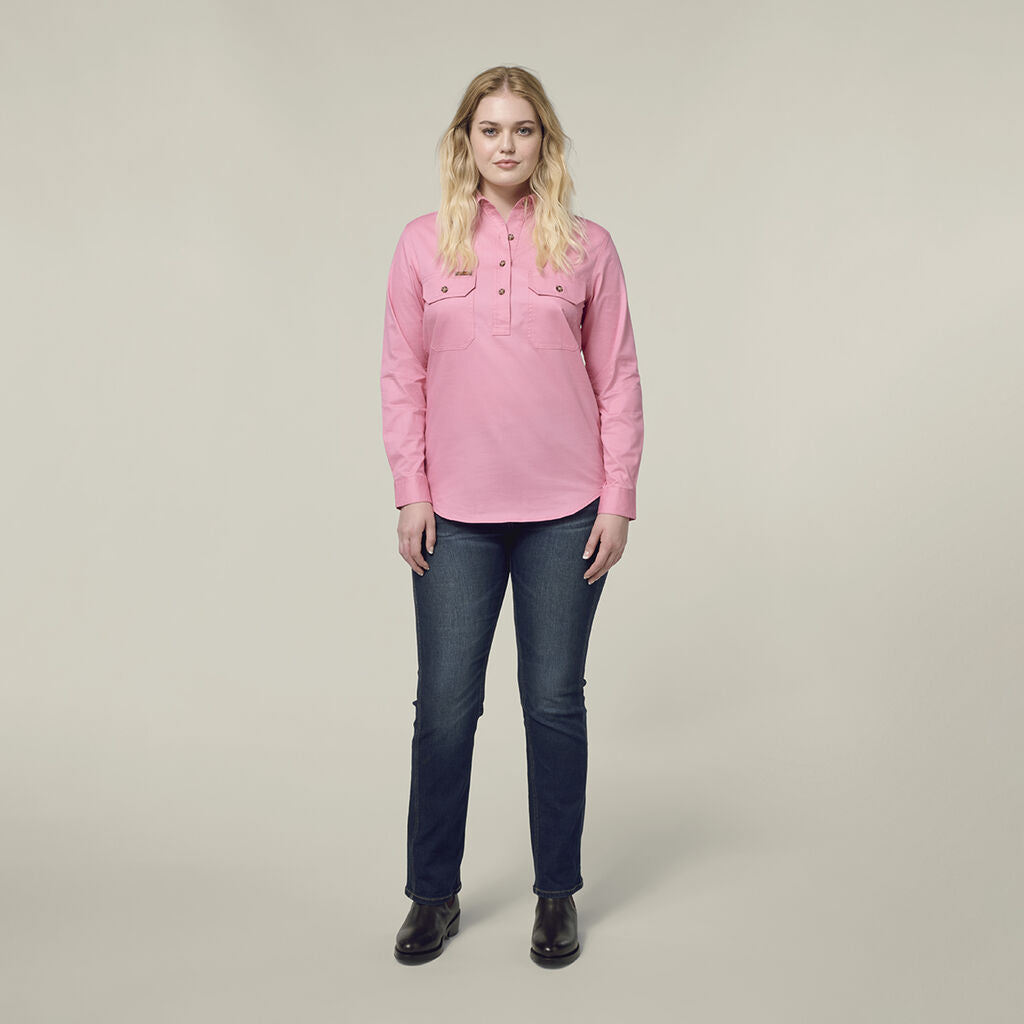 Hard Yakka Women'S Heritage Closed Front Drill Shirt (Y08399)