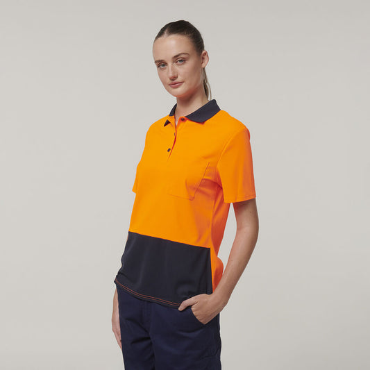 Hard Yakka Women's Short Sleeve Hi Vis Polo (Y08601)
