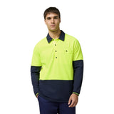 Hard Yakka Core Hi-vis 2 Tone Vented Long Sleeve Polo (Y11389)