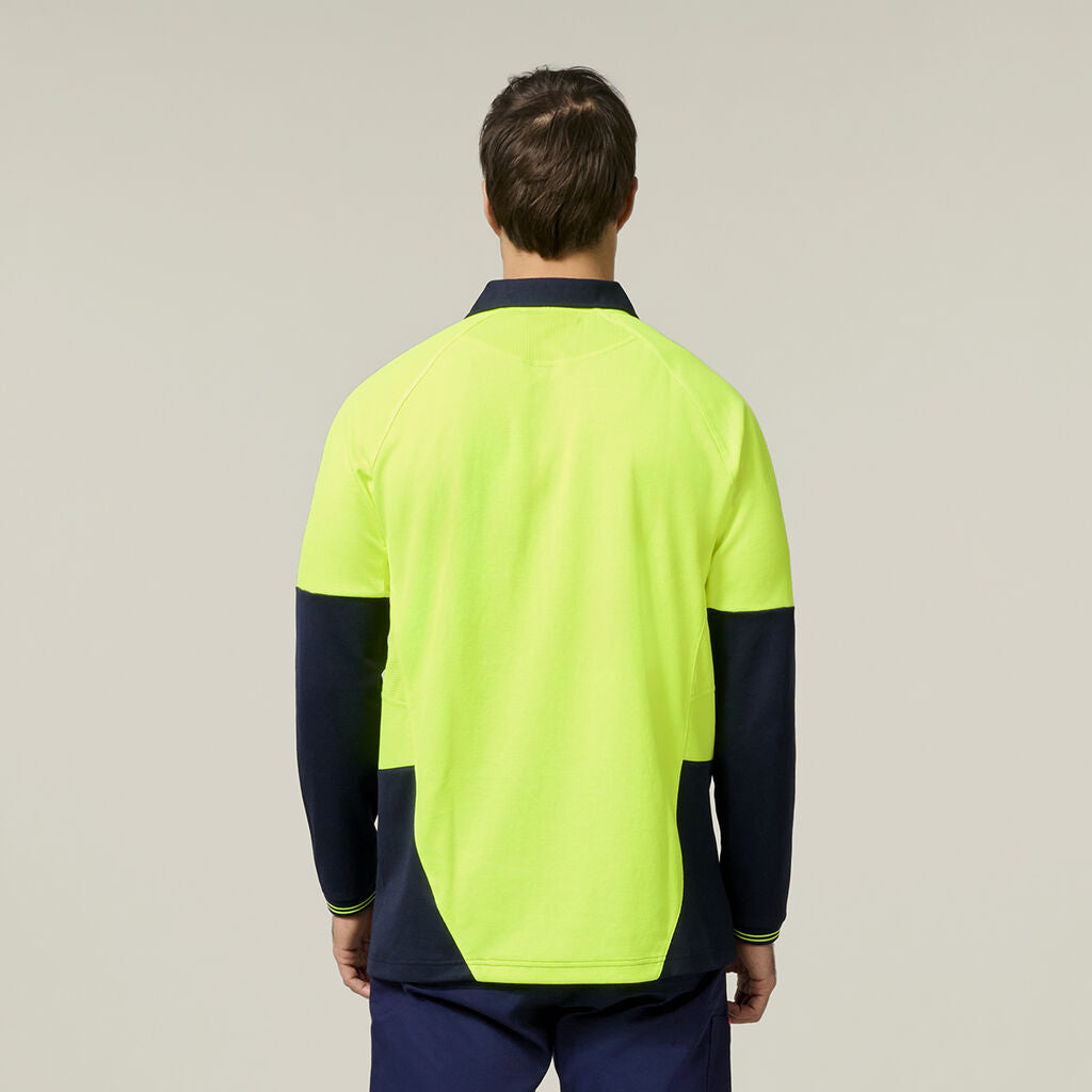 Hard Yakka Core Hi-vis 2 Tone Vented Long Sleeve Polo (Y11389)