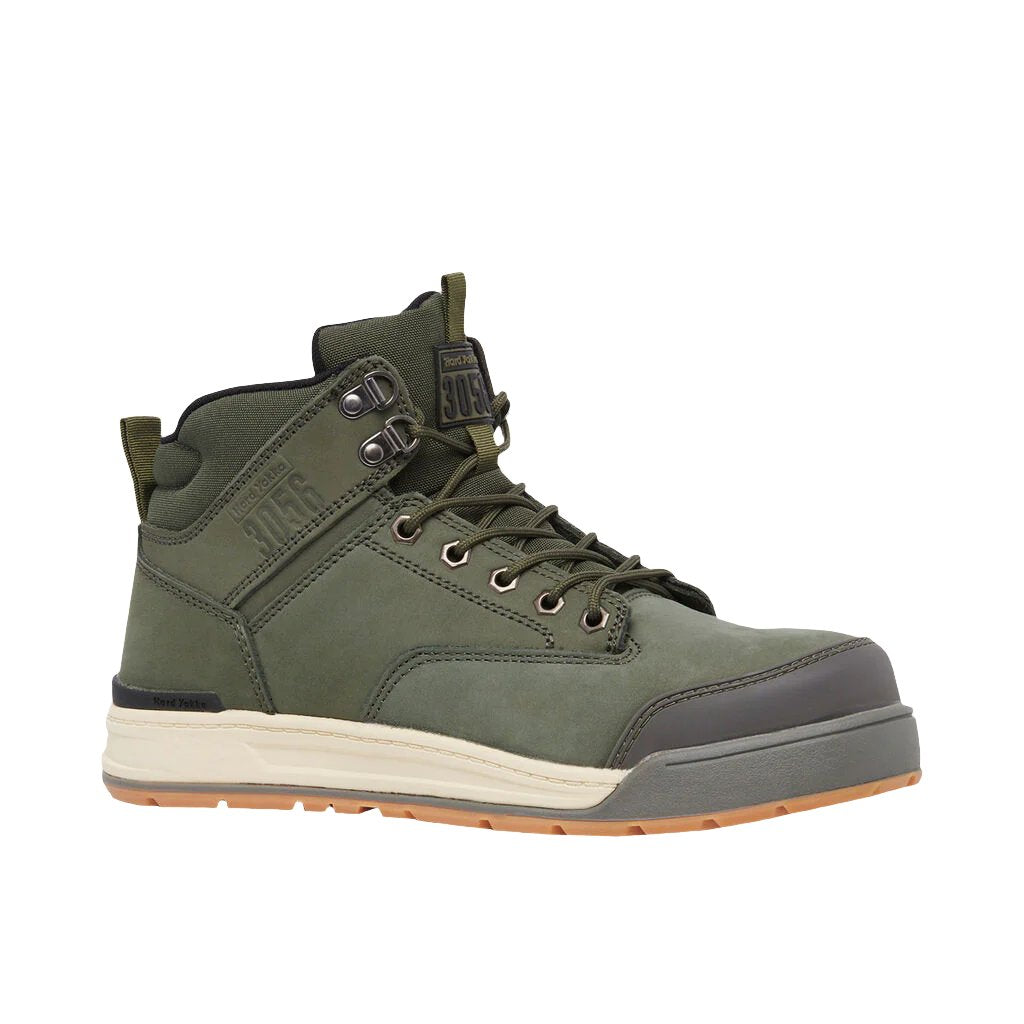 3056 Lace Up & Side Zip Steel Toe Safety Boot - Grey