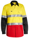 Bisley Taped Hi Vis Cool Lightweight Shirt -Long Sleeve Shirt-(BS6697T)