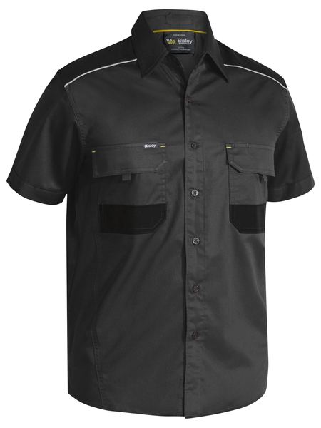 Bisley FLEX & MOVEâ„¢ Mechanical Stretch Shirt Short Sleeve-(BS1133)