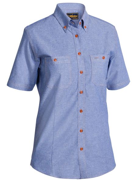 Bisley Women's Chambray Shirt Short Sleeve (B71407L)