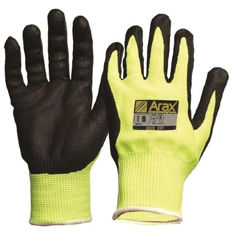 Pro Choice Arax Gold, Nitrile Sand Dip On Hi-Vis Yellow Liner- Pair of 1 (AFYN)