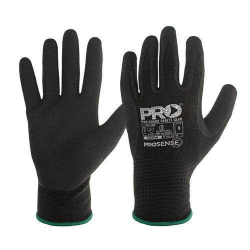 Pro Choice Assassin Nitrile Grip Glove Black Pair of 12 (NNFB)