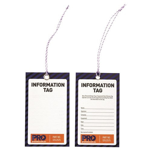 Pro Choice Information (Blank) Safety Tags - Pack Of 100 Pack of 1 (STI12575)