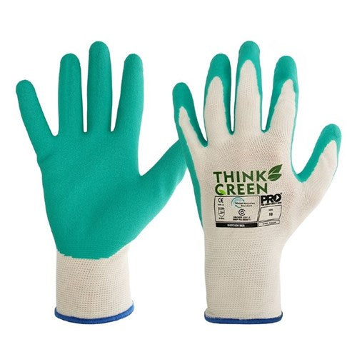 Pro Choice Think Green Recycled Liner With Green Latex Foam Dip Pair of 12 (TGGL)