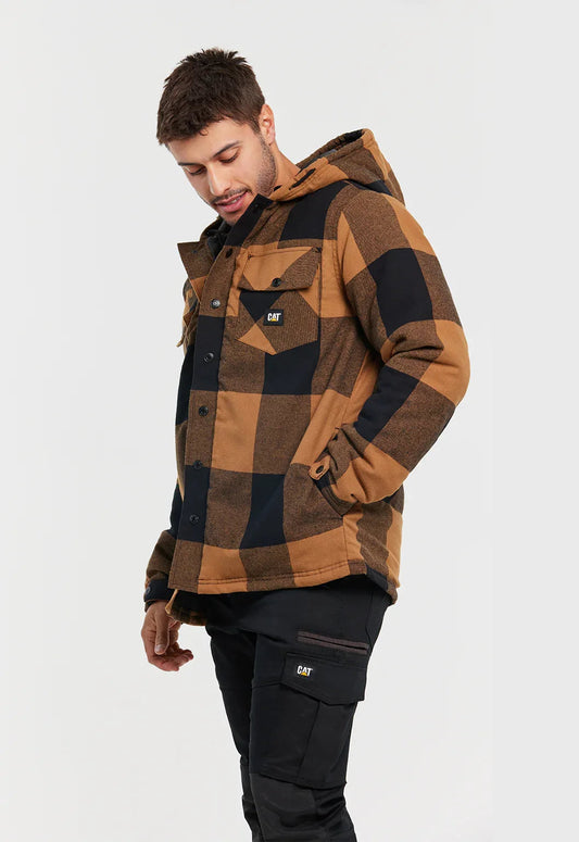 CAT Workwear Hooded Flannel Shirt Jacket (1040045)
