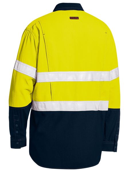 Bisley Tencate Tecasafe Taped Two Tone Hi Vis FR Lightweight Vented Shirt-(BS8237T)