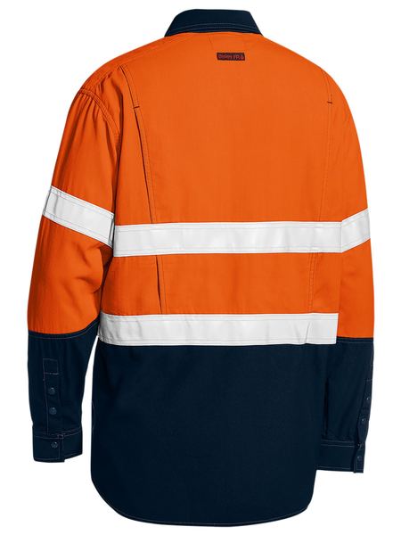 Bisley Tencate Tecasafe Taped Two Tone Hi Vis FR Lightweight Vented Shirt-(BS8237T)