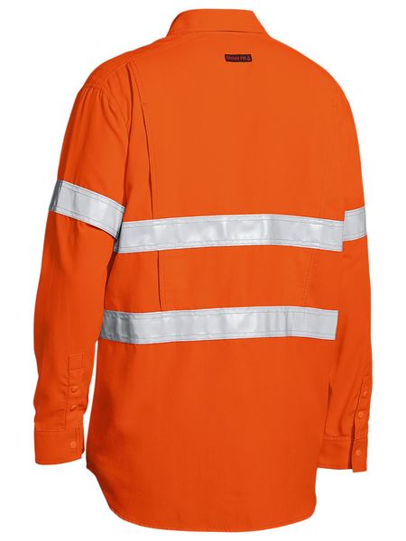 Bisley Tencate Tecasafe Plus Taped Hi Vis FR Lightweight Vented Long Sleeve Shirt-(BS8238T)