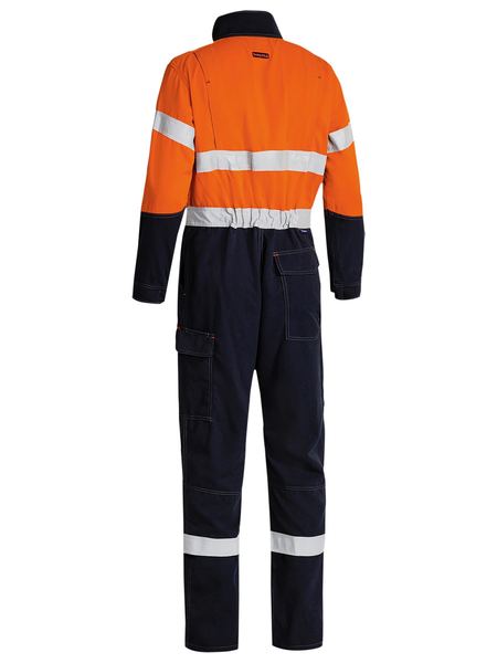 Bisley Tencate TecasafeÂ® Plus Taped 2 Tone Hi Vis Engineered FR Vented Coverall-(BC8086T)