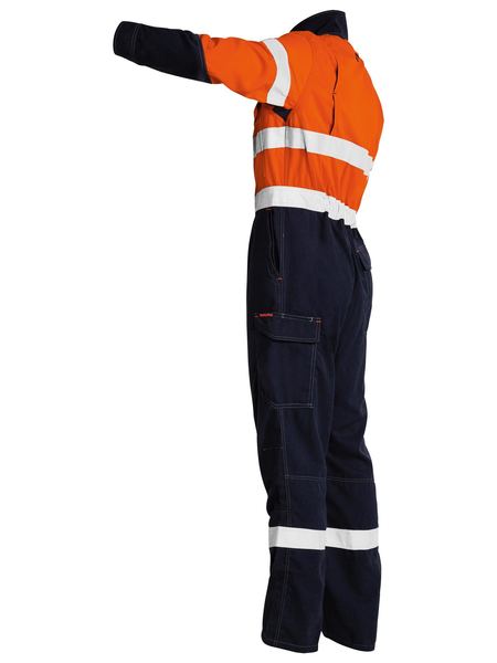 Bisley Tencate TecasafeÂ® Plus Taped 2 Tone Hi Vis Engineered FR Vented Coverall-(BC8086T)